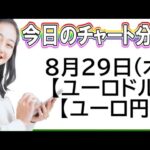 【FX最新予想】8月29日ユーロドル・ユーロ円相場チャート分析【海外FX投資】