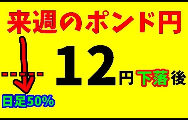 【FXポンド円】来週前半8/5～7　における値動きシナリオ解説