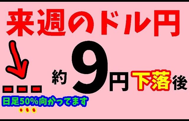 【FXドル円】来週前半8/5～7　における値動きシナリオ解説