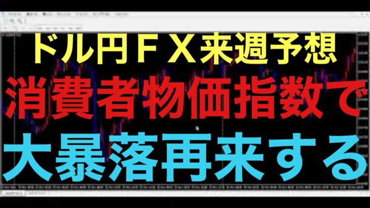 【ドル円FX予想最新】今後の相場展開を予想する上でも、来週のCPIはかなり重要になってくると思います！ダブルトップ形成で下落すれば、円高が再加速、直近の高値越えれば、148円以上まで上昇していくと予想