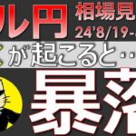 【ドル円最新予想】知らないと超危険！ドル円暴落を事前に知る方法とは？簡単解説！来週の為替相場予想と投資戦略！ジャクソンホール・閉会中審査・岸田・不出馬・PMI・暴落に注目(24/8/19週)【FX】※