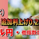 【TAKA FX】日銀ついに追加利上げ0.25%　ドル円他各通貨の環境認識解説。各種指数、GOLDなど　8月1日(木)