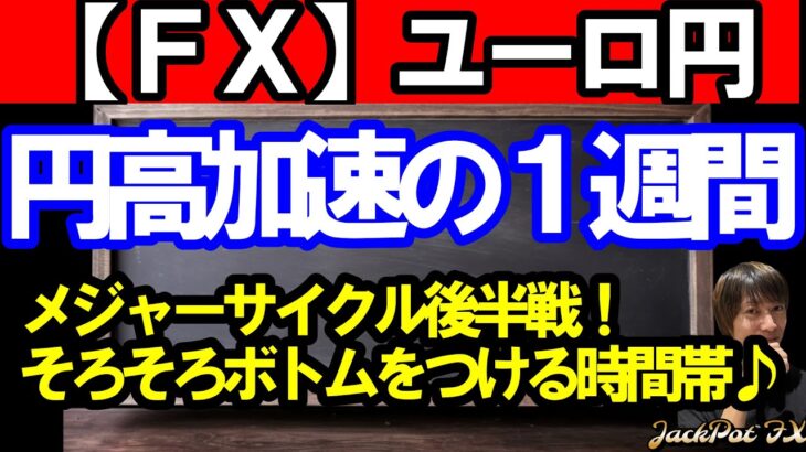 【ＦＸ】ユーロ円　今週は円高加速の一週間！