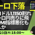 本日144.46が重たかったがアジアがロング張り。次第に上値重たくなって欧州勢にストップを狙われた。ユーロドルの1.1150割れがユーロ円売りに飛び火。（2024年9月23日）