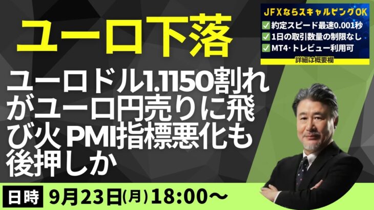 本日144.46が重たかったがアジアがロング張り。次第に上値重たくなって欧州勢にストップを狙われた。ユーロドルの1.1150割れがユーロ円売りに飛び火。（2024年9月23日）