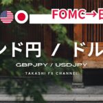 【ポンド円/ドル円】FOMC→日銀会合　明日に向けての動きの想定。【2024/9/19】