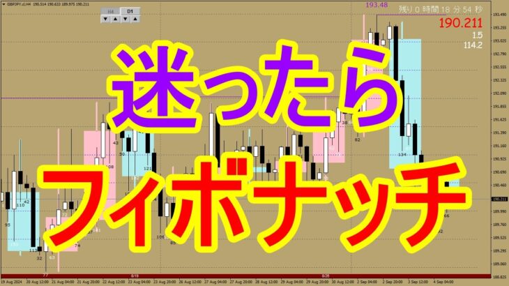 FXデイトレード｜難しいチャートだと思ったらすかさずフィボナッチを引いてみましょう