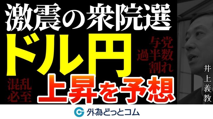 激震の衆院選！与党過半数割れでドル円は上昇を予想 2024/10/28（月）井上義教 FX/為替 #外為ドキッ