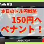 【ドル円】エリオット波動4波ペナントで150円視野か？【FX 為替予想】