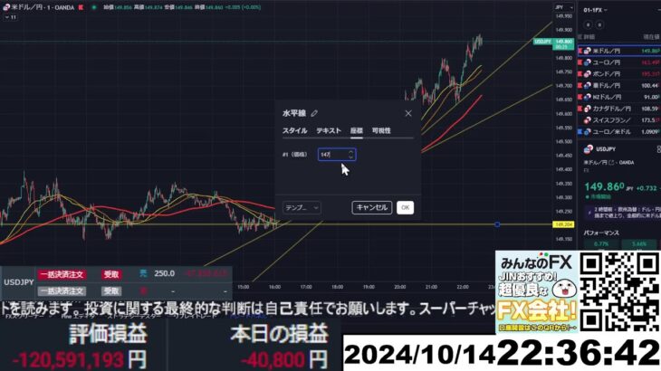 【FX生配信】大爆損の連休