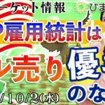 【FXマーケット情報】ADP雇用統計はドル売り優勢のなぜ？20万人を超えないとドル円は上昇しない？★2024年10月2日の分かり易いドル円予想