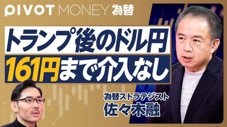 【トランプ後のドル円】想定通りの動き／米国利下げ期待は一段と後退／年度末までに160円／円キャリーの行方／日銀利上げは来年1月か／来年はインフレ加速／161円までは為替介入はない【佐々木融】