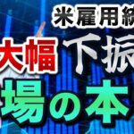 【2024年11月2日】米雇用統計  大幅下振れ  市場の本音 金融市場というのは往々にして都合よく解釈しがち　経済指標の悪化が利下げを促し経済が再拡大するという構図