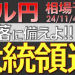 【ドル円最新予想】米大統領選もFOMCも３つのパターンで攻略できます。正しい攻め方を簡単解説！来週の為替相場予想と投資戦略！ ISM・日銀・利上げにも注目(24/11/4週)【FX】