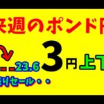 【FXポンド円】来週前半11/11～11/13　 における値動きシナリオ解説