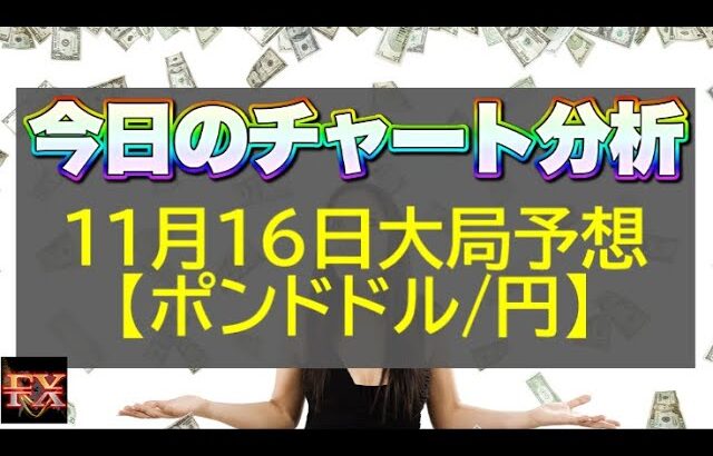 【FX大局予想】11月16日ポンドドル・ポンド円相場チャート分析【海外FX投資】