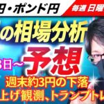 【FX来週の相場分析と予想】ドル円、日銀の追加利上げ観測で売り優勢に！為替介入警戒感も再び！？トランプトレード継続は？ドル円・ポンド円、来週の反発ポイントを見極めろ！（11月18日～11月22日）