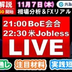 FX実践解説、相場分析＆リアルトレード、ドル円などの注目材料（2024年11月7日)