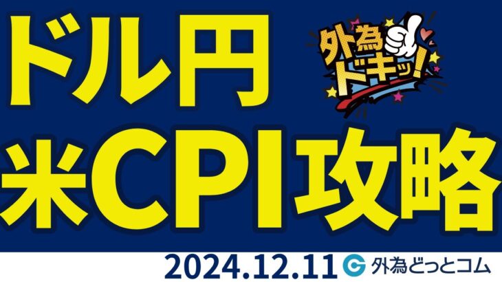 ドル円、今夜の米CPIを攻略！（今日のFX予想）2024/12/11　#外為ドキッ