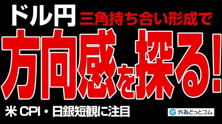 ドル円、三角持ち合い形成で方向感探る！米CPI・日銀短観に注目（今日のFX予想）2024/12/9　#外為ドキッ