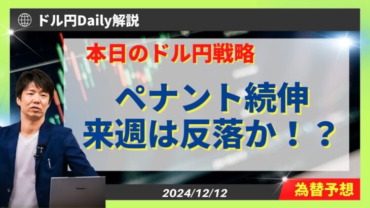 【ドル円】ペナントで続伸！来週は反落注意【FX 為替予想】