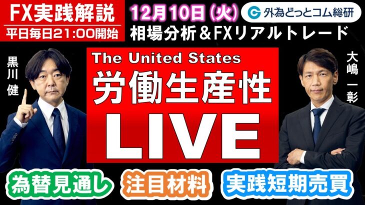 FX実践解説、相場分析＆リアルトレード、ドル円などの注目材料（2024年12月10日)