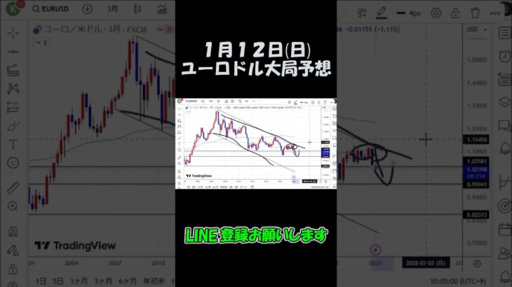 1月12日ユーロドル大局予想切り抜き【海外FX投資】 #shorts