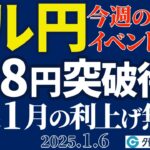 ドル円、158円突破の材料待ち…今週の重要イベントは｜日銀会合1月の利上げは無さそう（年始のFX予想）2025/1/6　#外為ドキッ