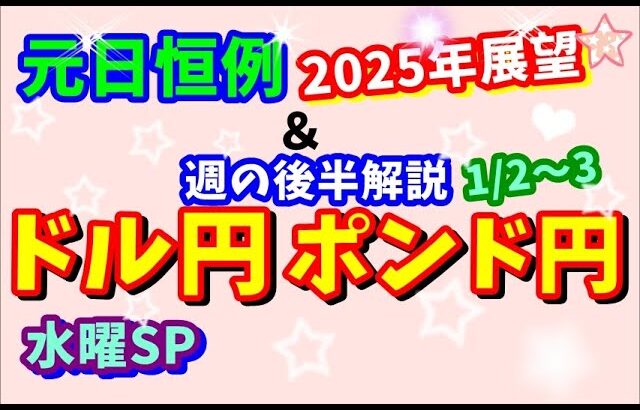 元日2025年展望＆【ドル円ポンド円】週の後半における値動きシナリオ解説