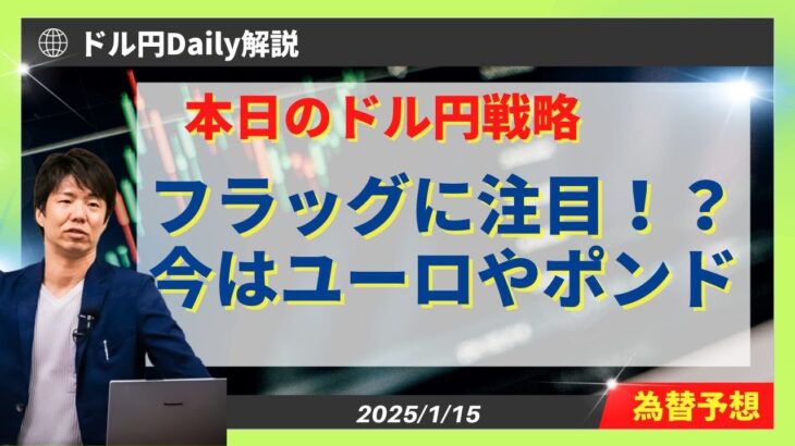 フラッグ形成！？現状はドル円よりユーロやポンドか【FX 為替予想】