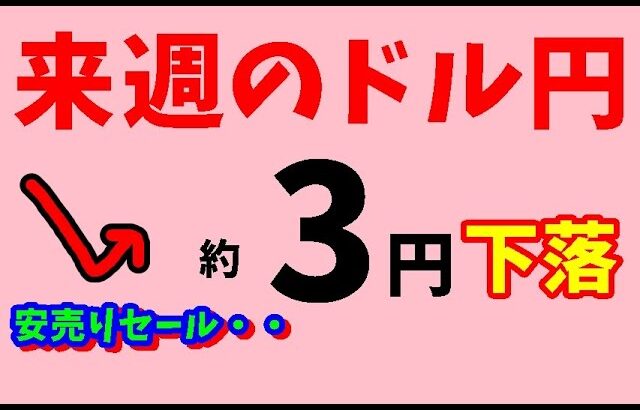 FXドル円 来週前半1/20～22　における値動きシナリオ解説