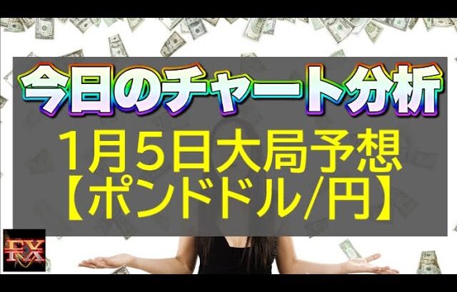 【FX大局予想】1月5日ポンドドル・ポンド円相場チャート分析【海外FX投資】