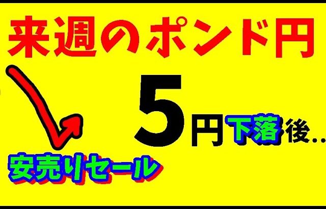 【FXポンド円】来週前半1/6～8　 における値動きシナリオ解説