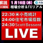 FX実践解説、相場分析＆リアルトレード、ドル円などの注目材料（2025年1月16日)