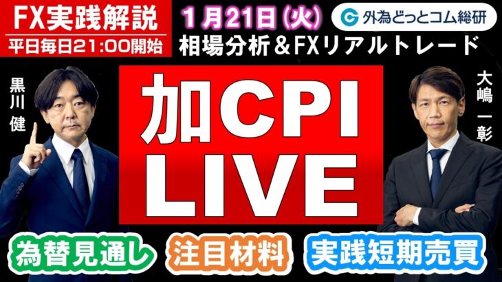 FX実践解説、相場分析＆リアルトレード、ドル円などの注目材料（2025年1月21日)