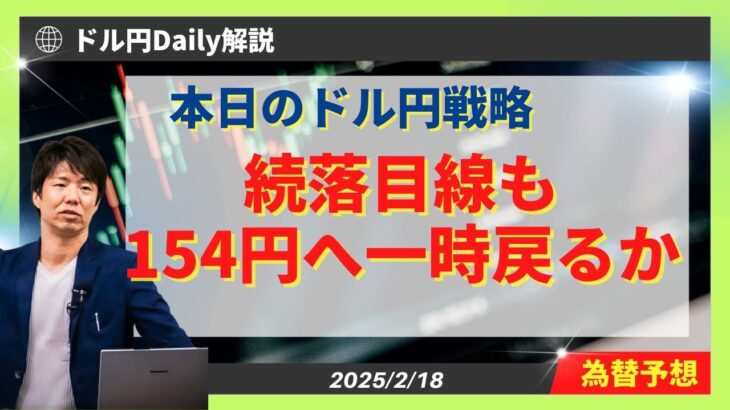 【ドル円】サポートラインで一旦154円近辺に戻る！？今後の戦略は？【FX 為替予想】