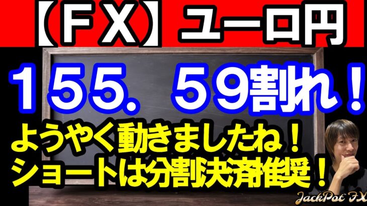 【ＦＸ】ユーロ円　㊗１５５．５９割れの展開！