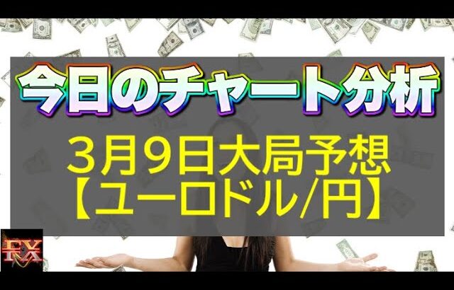 【FX大局予想】3月9日ユーロドル・ユーロ円相場チャート分析【海外FX投資】