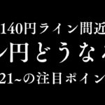 【FX】ドル円じり安継続！140円ラインに急接近で今後どうなる？4/21~の見通し&反省 週末ゆる配信
