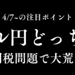 【FX】ドル円は急落後に一時147円台まで反発し引け。株・金利どうなる？4/7の見通し&反省ゆる配信
