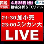 FX実践解説、相場分析＆リアルトレード、ドル円などの注目材料（2025年4月25日)