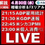 FX実践解説、相場分析＆リアルトレード、ドル円などの注目材料（2025年4月30日)