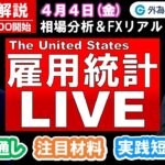 FX実践解説、相場分析＆リアルトレード、ドル円などの注目材料（2025年4月4日)