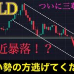 【直近暴落⁉︎】ゴールドついに三尊肯定か…買い勢の方逃げてください！:XAUUSD分析