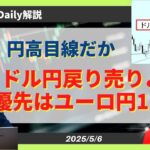 【ドル円】円高基調！ドル円戻り売り目線もユーロ円が160円トライ！？【FX 為替予想】
