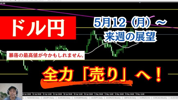 【ドル円来週の展望】いよいよ全力「売り」へ！暴落なら今が最高値？？2025年5月12日（月）～