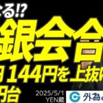 【5/1 FX NEWS】日銀会合どうなる？ドル円144円を上抜ければ145円も｜米雇用統計前の米市場ふり返り YEN蔵 ＃外為ドキッ