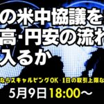 【為替】5/9 週末の米中協議を控えドル高･円安の流れに調整入るか？ドル円は145.60円で売り方針。