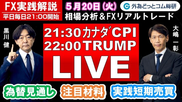 FX実践解説、相場分析＆リアルトレード、ドル円などの注目材料 （2025年5月20日)