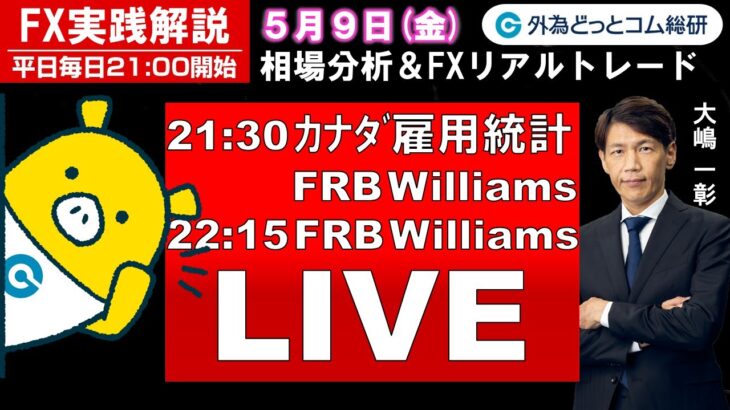 FX実践解説、相場分析＆リアルトレード、ドル円などの注目材料 （2025年5月9日)